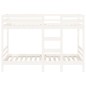 vidaXL Litera de madera maciza de pino blanco 75x190 cm vidaXL Litera de madera maciza de pino blanco 75x190 cm