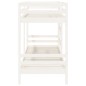 vidaXL Litera de madera maciza de pino blanco 75x190 cm vidaXL Litera de madera maciza de pino blanco 75x190 cm