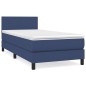 vidaXL Cama box spring con colchón tela azul 100x200 cm vidaXL Cama box spring con colchón tela azul 100x200 cm