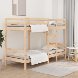 vidaXL Litera de madera maciza de pino 90x190 cm