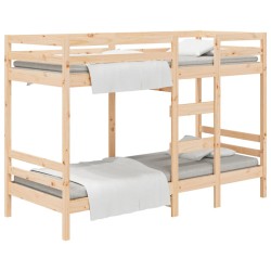 vidaXL Litera de madera maciza de pino 90x190 cm
