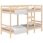 vidaXL Litera de madera maciza de pino 90x190 cm