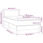 vidaXL Cama box spring con colchón tela color crema 90x190 cm
