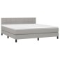 vidaXL Cama box spring con colchón tela gris claro 180x200 cm vidaXL Cama box spring con colchón tela gris claro 180x200 cm