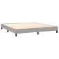 vidaXL Cama box spring con colchón tela gris claro 180x200 cm vidaXL Cama box spring con colchón tela gris claro 180x200 cm