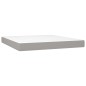 vidaXL Cama box spring con colchón tela gris claro 180x200 cm vidaXL Cama box spring con colchón tela gris claro 180x200 cm