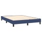 vidaXL Cama box spring con colchón tela azul 140x200 cm vidaXL Cama box spring con colchón tela azul 140x200 cm
