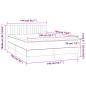 vidaXL Cama box spring con colchón tela gris taupe 140x190 cm vidaXL Cama box spring con colchón tela gris taupe 140x190 cm