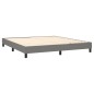 vidaXL Cama box spring con colchón tela gris oscuro 160x200 cm vidaXL Cama box spring con colchón tela gris oscuro 160x200 cm
