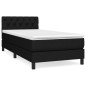 vidaXL Cama box spring con colchón tela negro 80x200 cm vidaXL Cama box spring con colchón tela negro 80x200 cm