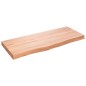 vidaXL Encimera baño madera maciza tratada marrón claro 100x40x(2-6)cm vidaXL Encimera baño madera maciza tratada marrón claro 100x40x(2-6)cm