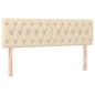 vidaXL Cama box spring con colchón tela color crema 140x200 cm