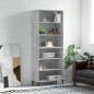 vidaXL Aparador alto madera ingeniería gris hormigón 69,5x32,5x180 cm vidaXL Aparador alto madera ingeniería gris hormigón 69,5x32,5x180 cm