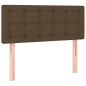 vidaXL Cama box spring con colchón tela marrón oscuro 90x190 cm vidaXL Cama box spring con colchón tela marrón oscuro 90x190 cm