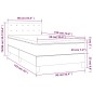 vidaXL Cama box spring con colchón tela marrón oscuro 90x190 cm vidaXL Cama box spring con colchón tela marrón oscuro 90x190 cm
