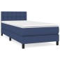 vidaXL Cama box spring con colchón tela azul 80x200 cm vidaXL Cama box spring con colchón tela azul 80x200 cm