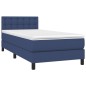 vidaXL Cama box spring con colchón tela azul 80x200 cm vidaXL Cama box spring con colchón tela azul 80x200 cm