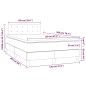 vidaXL Cama box spring con colchón tela negro 120x200 cm vidaXL Cama box spring con colchón tela negro 120x200 cm