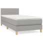 vidaXL Cama box spring con colchón tela gris claro 90x200 cm vidaXL Cama box spring con colchón tela gris claro 90x200 cm