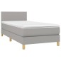vidaXL Cama box spring con colchón tela gris claro 90x200 cm vidaXL Cama box spring con colchón tela gris claro 90x200 cm