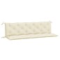 vidaXL Cojines de banco de jardín 2 uds blanco crema 180x50x7 cm vidaXL Cojines de banco de jardín 2 uds blanco crema 180x50x7 cm