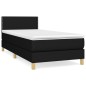 vidaXL Cama box spring con colchón tela negro 100x200 cm vidaXL Cama box spring con colchón tela negro 100x200 cm