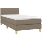 vidaXL Cama box spring con colchón tela gris taupe 90x190 cm vidaXL Cama box spring con colchón tela gris taupe 90x190 cm