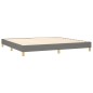 vidaXL Cama box spring con colchón tela gris oscuro 200x200 cm vidaXL Cama box spring con colchón tela gris oscuro 200x200 cm