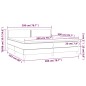 vidaXL Cama box spring con colchón tela gris oscuro 200x200 cm vidaXL Cama box spring con colchón tela gris oscuro 200x200 cm