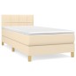 vidaXL Cama box spring con colchón tela color crema 80x200 cm vidaXL Cama box spring con colchón tela color crema 80x200 cm