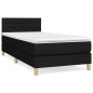 vidaXL Cama box spring con colchón tela negro 80x200 cm vidaXL Cama box spring con colchón tela negro 80x200 cm