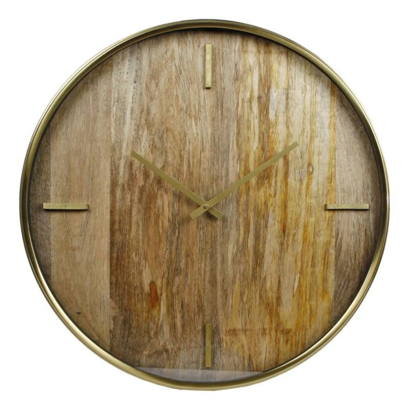 Gifts Amsterdam Reloj de pared Chicago madera y metal dorado 50 cm Gifts Amsterdam Reloj de pared Chicago madera y metal dorado 50 cm