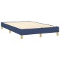 vidaXL Cama box spring con colchón tela azul 120x200 cm vidaXL Cama box spring con colchón tela azul 120x200 cm