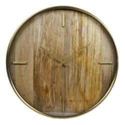 Gifts Amsterdam Reloj de pared Chicago madera y metal dorado 50 cm