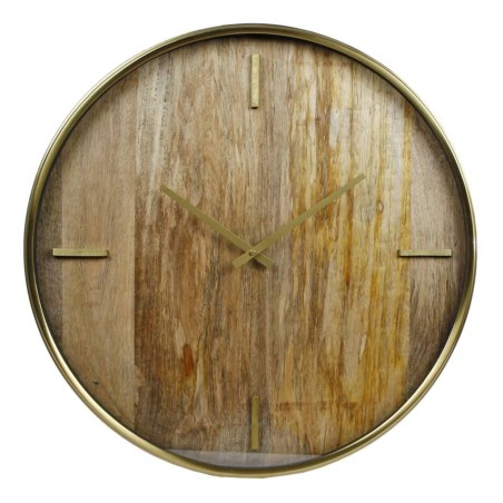 Gifts Amsterdam Reloj de pared Chicago madera y metal dorado 50 cm