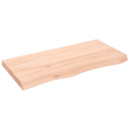 vidaXL Encimera de baño madera maciza sin tratar 100x50x(2-6) cm