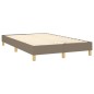 vidaXL Cama box spring con colchón tela gris taupe 120x200 cm vidaXL Cama box spring con colchón tela gris taupe 120x200 cm
