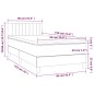 vidaXL Cama box spring con colchón tela marrón oscuro 90x190 cm vidaXL Cama box spring con colchón tela marrón oscuro 90x190 cm