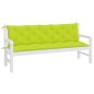 vidaXL Cojines de banco de jardín 2 uds verde brillante 180x50x7 cm vidaXL Cojines de banco de jardín 2 uds verde brillante 180x50x7 cm
