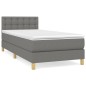 vidaXL Cama box spring con colchón tela gris oscuro 80x200 cm vidaXL Cama box spring con colchón tela gris oscuro 80x200 cm