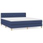 vidaXL Cama box spring con colchón tela azul 160x200 cm vidaXL Cama box spring con colchón tela azul 160x200 cm
