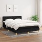 vidaXL Cama box spring con colchón tela negro 140x200 cm vidaXL Cama box spring con colchón tela negro 140x200 cm