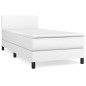 vidaXL Cama box spring con colchón cuero sintético blanco 90x190 cm vidaXL Cama box spring con colchón cuero sintético blanco 90x190 cm