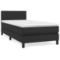 vidaXL Cama box spring con colchón cuero sintético negro 80x200 cm vidaXL Cama box spring con colchón cuero sintético negro 80x200 cm