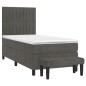 vidaXL Cama box spring con colchón terciopelo gris oscuro 80x200 cm vidaXL Cama box spring con colchón terciopelo gris oscuro 80x200 cm