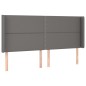 vidaXL Cama box spring colchón y LED cuero sintético gris 180x200 cm vidaXL Cama box spring colchón y LED cuero sintético gris 180x200 cm