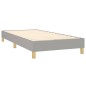 vidaXL Cama box spring con colchón tela y LED gris claro 90x190 cm