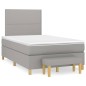 vidaXL Cama box spring con colchón tela gris claro 120x200 cm vidaXL Cama box spring con colchón tela gris claro 120x200 cm