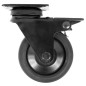 Mac Lean Ruedas giratoria con freno 4 unidades negro 75 mm Mac Lean Ruedas giratoria con freno 4 unidades negro 75 mm