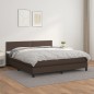 vidaXL Cama box spring con colchón cuero sintético marrón 180x200 cm vidaXL Cama box spring con colchón cuero sintético marrón 180x200 cm